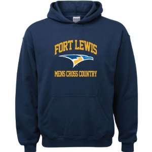Fort Lewis College Skyhawks Navy Youth Mens Cross Country Arch Hooded 