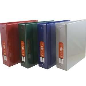  Assorted Color 3 Ring View Binder 3 inch with 2 Pockets 