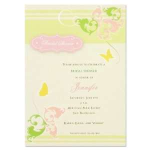  Glittered Bridal Shower invitation   Papillon: Health 