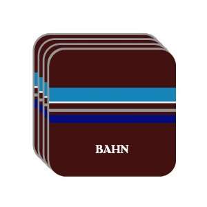 Personal Name Gift   BAHN Set of 4 Mini Mousepad Coasters (blue 