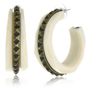  Marv Graff Beamer Lucite Hoop Earrings: Jewelry