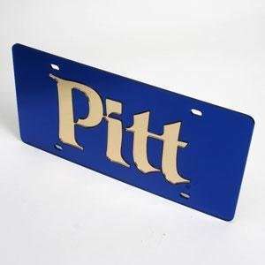 Pitt License Plate   Blue: Sports & Outdoors