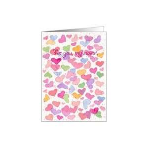  Sweetest Day Pink Pastel Candy Hearts Card Health 