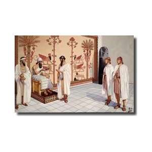  King Hammurabi Seated On Throne Instructs Vizier 