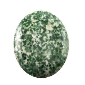  14x10mm Green Spot Agate Oval Cabochon   Pack of 2: Arts 