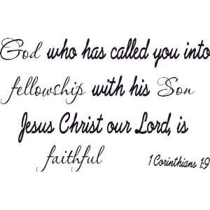   Jesus, Is Faithful, 1 Corinthians 19, Vinyl Wall Art 