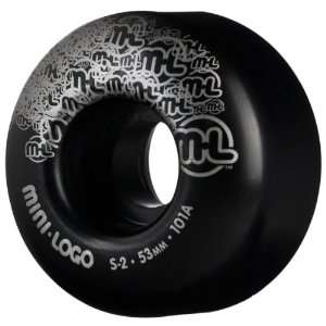  Mini Logo S2 Wheels 53mm 101A Black (Set of 4): Sports 