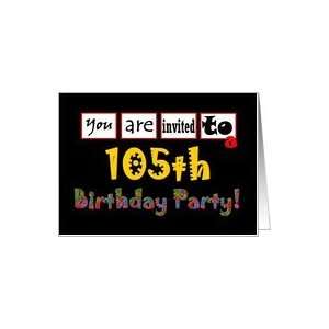  105th Birthday Party Card Toys & Games