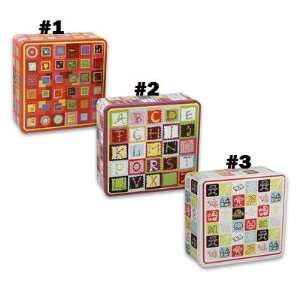  Square Tin Box   #2 ABC Alphabets: Toys & Games