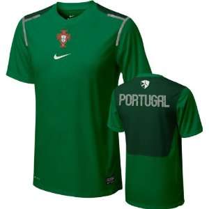    Portugal Soccer Green Nike Prematch Jersey