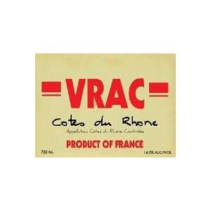  Vrac Cotes Du Rhone 2010 750ML Grocery & Gourmet Food