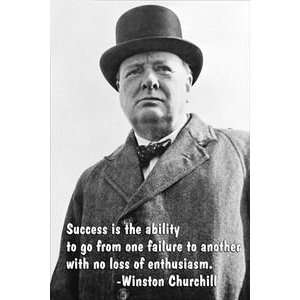 Success is the ability to.   12x18 Framed Print in Black Frame (17x23 