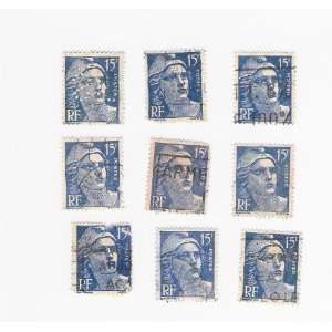  Vintage 15 Cent Rf Postes Stamp Lot (30) Stamps 