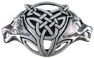   Pewter Celtic Wolves Knotwork Belt Buckle Wolf Explore similar items