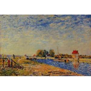 Oil Painting Morning Sun, Saint Mammes Alfred Sisley Hand Painted Ar