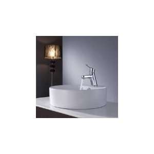  Kraus C KCV 142 14901CH White Round Ceramic Sink and Ferus 
