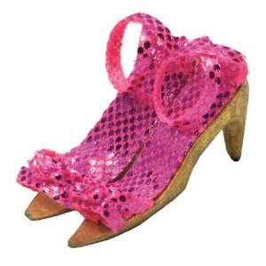   Miniature Pair of Pink and Gold High Heeled Sandals: Toys & Games