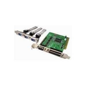  I/O Card, Quad Serial & Parallel, PCI, 4 DB9 & Par 