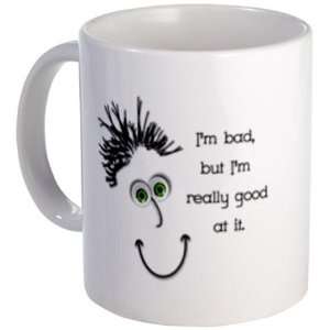  FUNNY FACE Bad but Really Good Humor 11oz Ceramic Coffee 