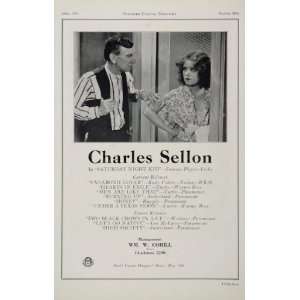  1930 Charles Sellon Actor Movie Film Casting Ad   Original 