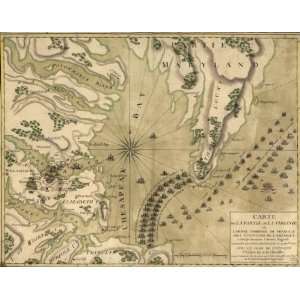  1781 French map of Yorktown Virginia