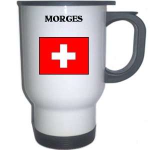  Switzerland   MORGES White Stainless Steel Mug 