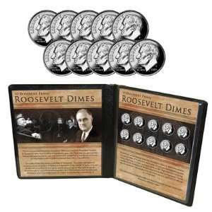  10 Different Proof Roosevelt Dimes 