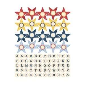   Stickers 5X7 Sheet   Star Banner/Multi Colored: Arts, Crafts & Sewing