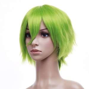  Green Anime Costume Cosplay Short Cut Wig: Toys & Games
