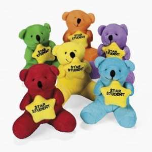  6 Star Student Teddy Bears: Toys & Games
