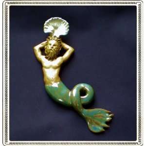  Merman Ceramic Wall Ornament: Home & Kitchen