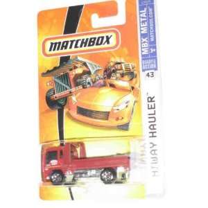  2007 Matchbox  #43 Hiway Hauler Red Collectibles Collector 