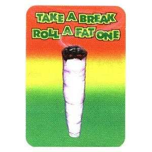 Take A Break   Pot Joint on Rasta Colored Background   Rectangle 