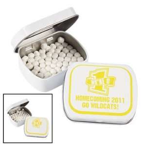 Personalized School Spirit Yellow Mint Tins   Candy & Mints:  