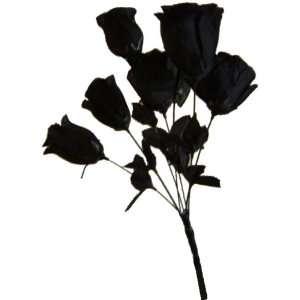  Black Roses Bunch Dead Flowers Silk Like Vampire Monster 