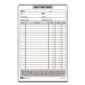  TOPS 30041 Daily Employee Time And Job Sheet, 6 X 9 1/2, 2 