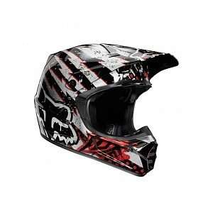    Fox Racing V3 Helmet Riot Black/Red   2011