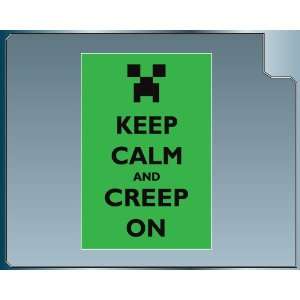  KEEP CALM AND CREEP ON Funny Minecraft Creeper Bumper 
