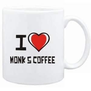  Mug White I love Monks Coffee  Drinks Sports 