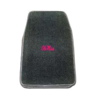 Smoke Universal Fit Front Two Piece Floormat with NCAA Mississppi Logo