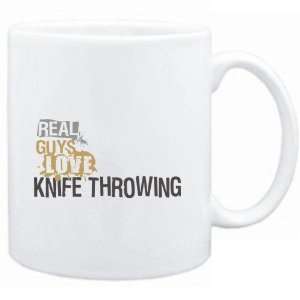   Mug White  Real guys love Knife Throwing  Sports: Sports & Outdoors