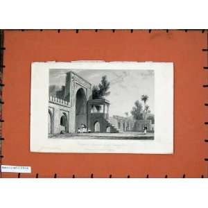 1833 View Entrance Abdallah MirzaS Country House Print 
