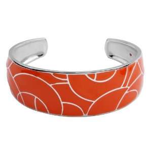   ELLE Sterling Silver Orange Mod Cuff Bracelet: Claire Vessot: Jewelry