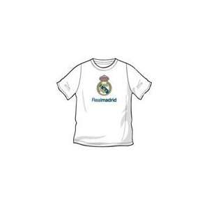  Real Madrid FC. Mens White T Shirt   Medium Sports 