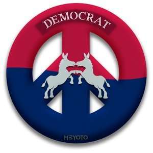    Peace Symbol Magnet of Democratic Party by MEYOTO 