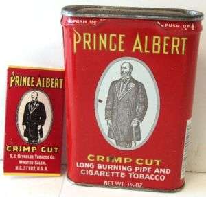 Vintage Prince Albert Crimp Cut Tobacco Tin w/ Papers  