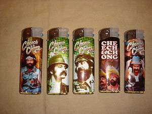 CHEECH AND CHONG COLOR CHANGING LIGHTERS SET OF 5 NEW GREEN LOOKING AT 