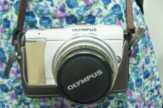 Olympus Pen EPL1 EP1 EP2 Camera Leather Case Bag Black  
