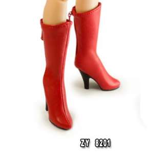 ZY TOYS COOL GIRL CG CY Red Boots w/ Joint 1/6  