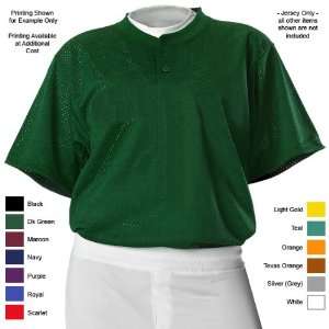   Youth Two Button Custom Baseball Jerseys TO   TEXAS ORANGE YS: Sports